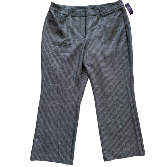 Lane Bryant metallic sexy black grey stripe pant outlet exclusive NWT plus sz 20 - Picture 9 of 13